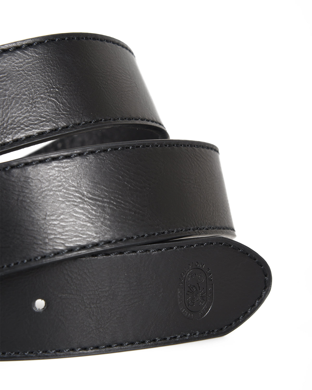 Black Leather Scorpion Bay Belt