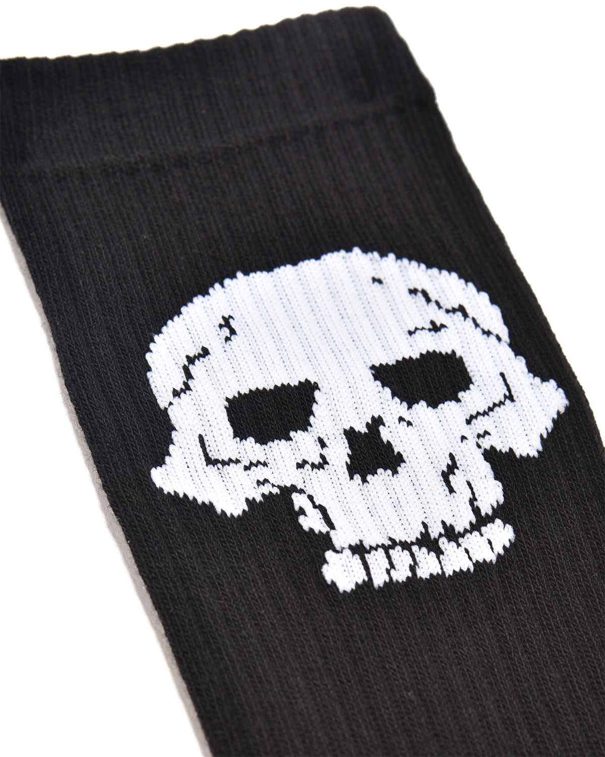 Black Scorpion Bay Socks With White Skull Embroidery