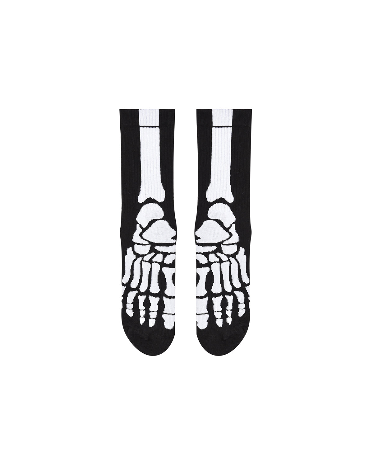 Black Scorpion Bay Socks with Skeleton Embroidery