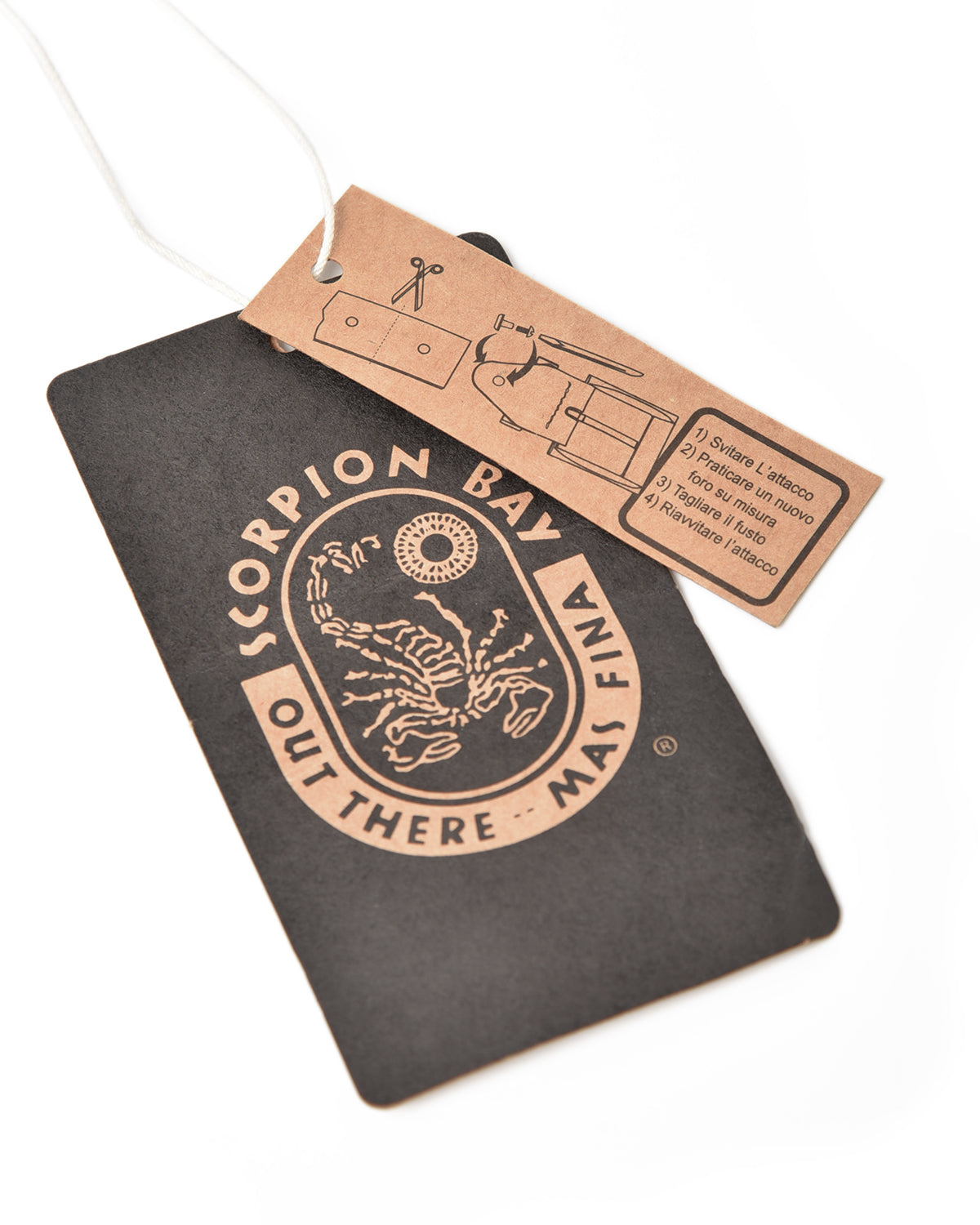 Black Scorpion Bay Leather Belt With Logo metallic