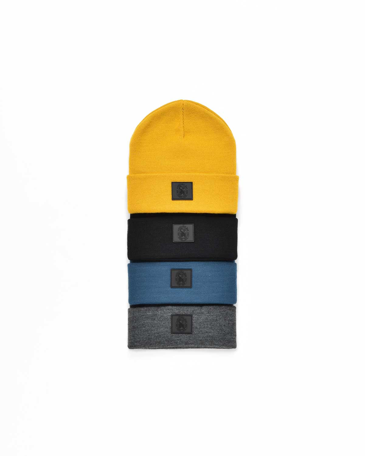 Essential Black Beanie With Logo Patch