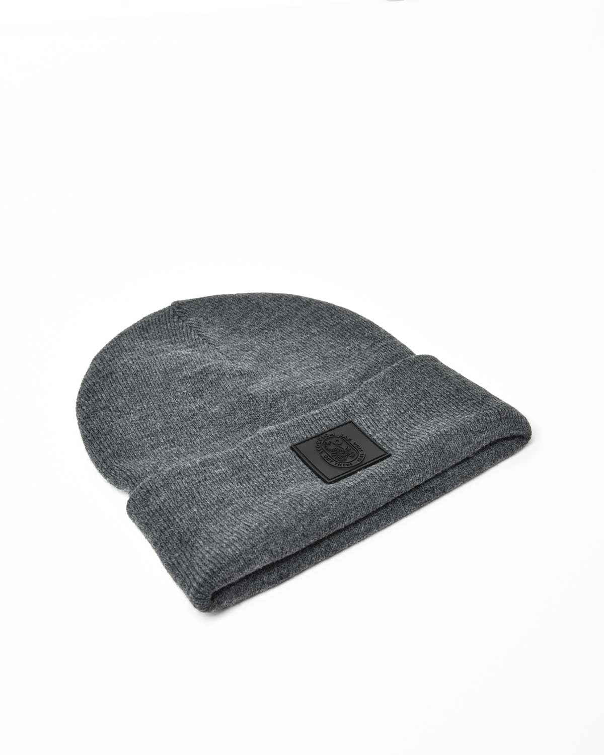 Essential Gray Beanie With Logo Patch