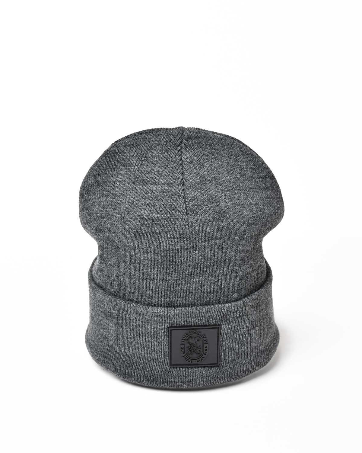Essential Gray Beanie With Logo Patch