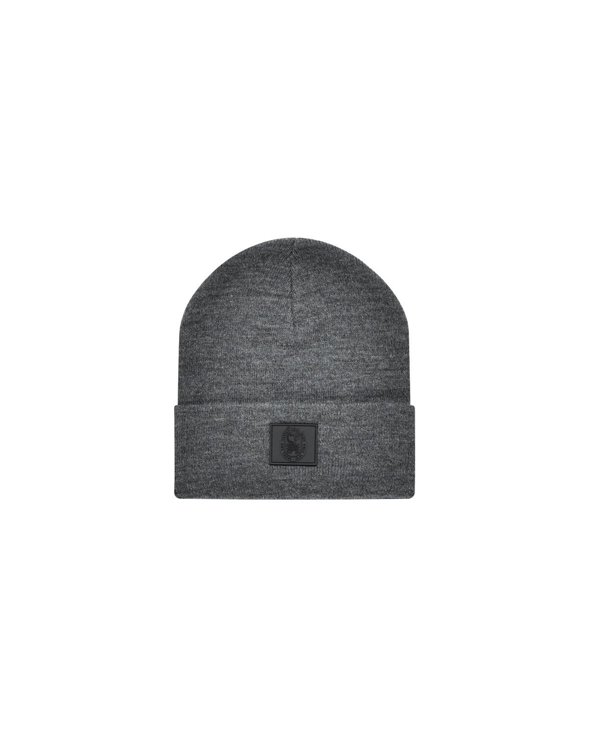 Essential Gray Beanie With Logo Patch