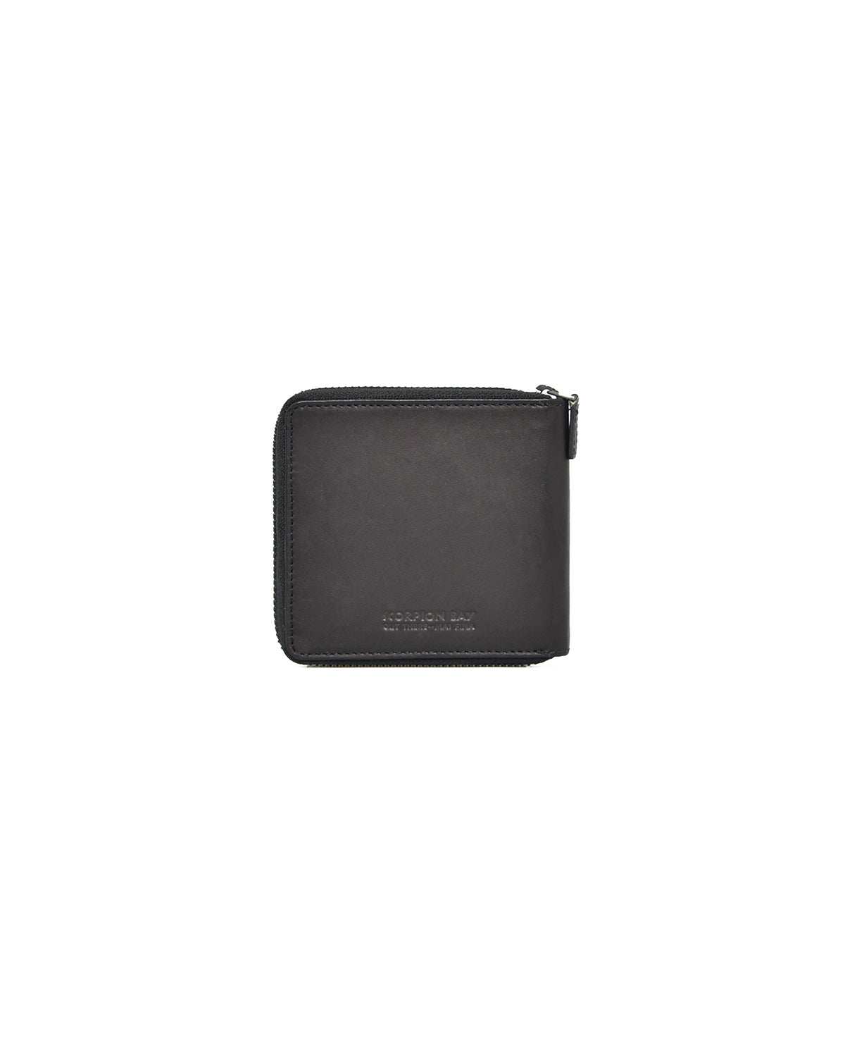 Black Leather Zippered Wallet