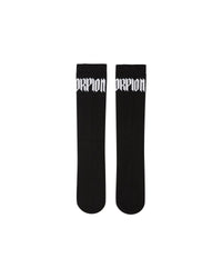 Calze mid jacquard "Gothic Lettering" - Scorpion Bay