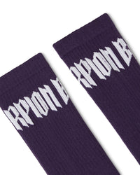Calze mid jacquard "Gothic Lettering" - Scorpion Bay