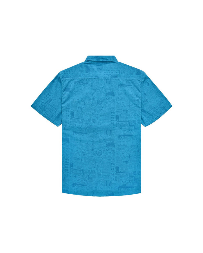 Camicia beach a maniche corte "Sketched Map" uomo - Scorpion Bay