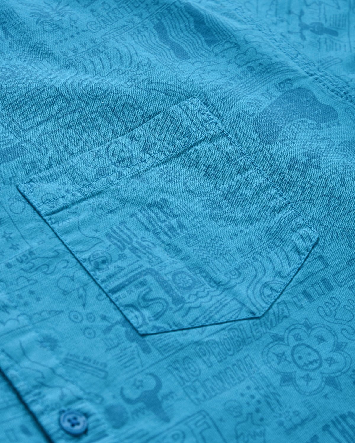 Camicia beach a maniche corte "Sketched Map" uomo - Scorpion Bay