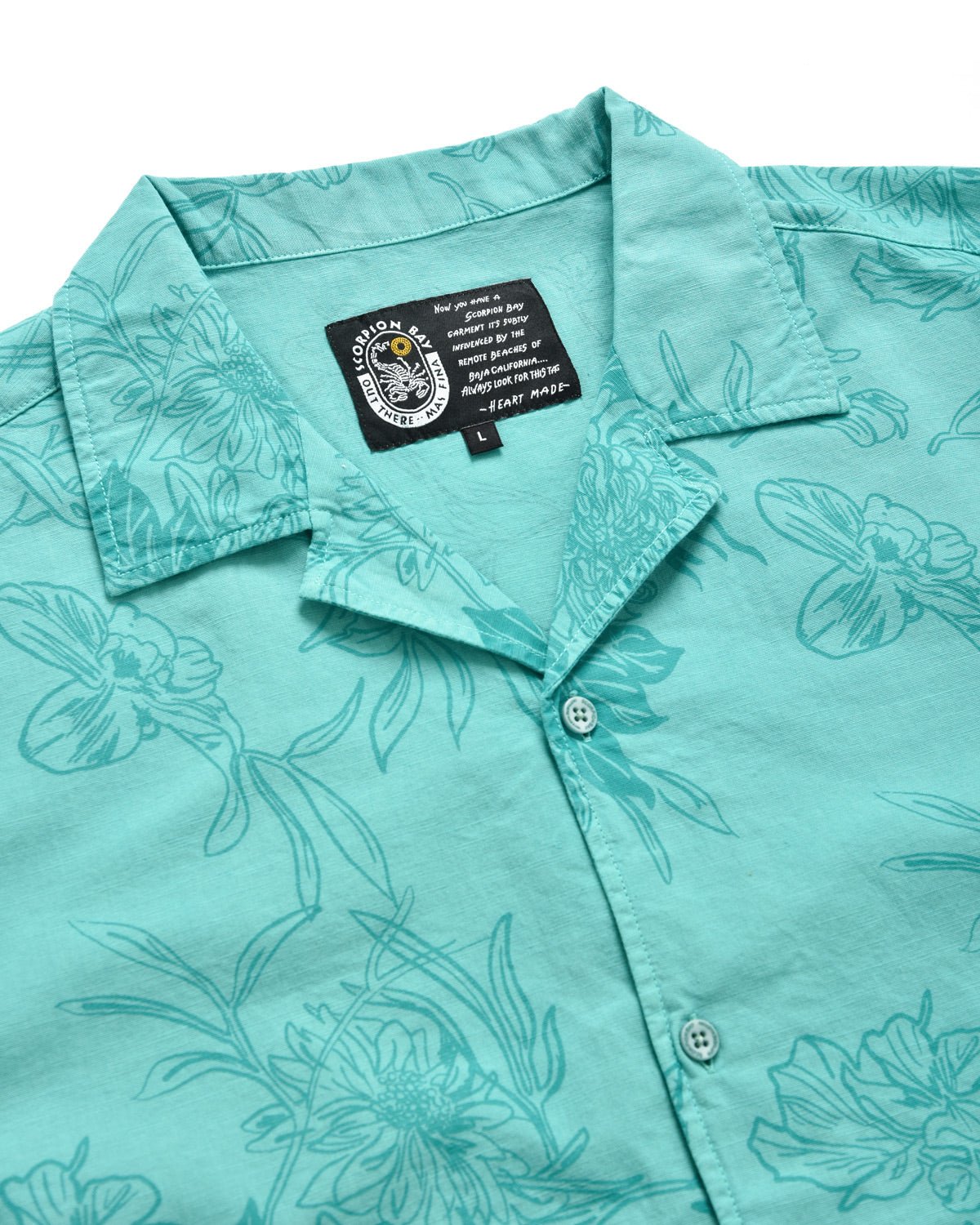 Camicia hawaiiana a maniche corte stampata all over "Chrysanthemum" uomo - Scorpion Bay