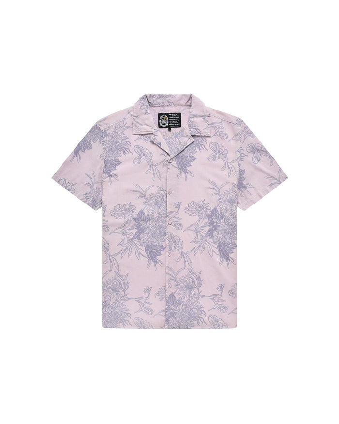 Camicia hawaiiana a maniche corte stampata all over "Chrysanthemum" uomo - Scorpion Bay