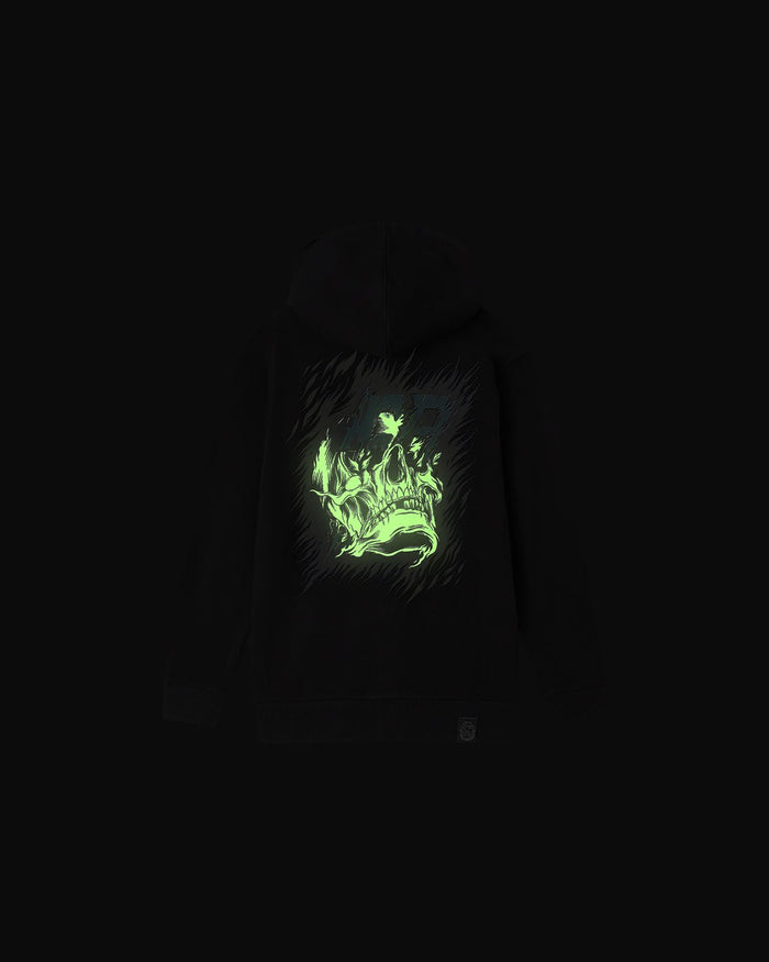 Felpa con cappuccio e zip "Neon Skull" bambino - Scorpion Bay