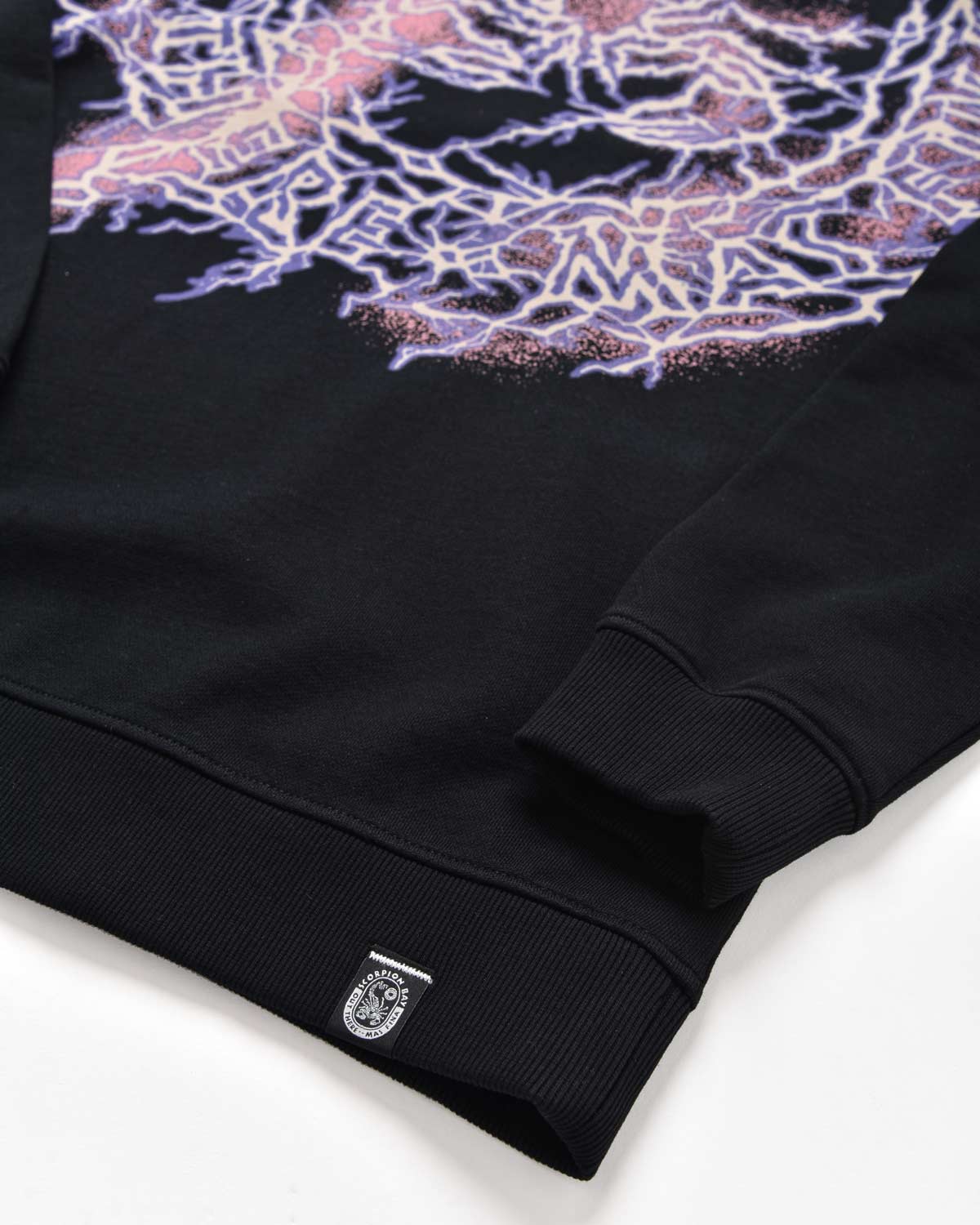 Kid | Black Crewneck Sweatshirt With "Thunder Bay" Ritual Print In 100% Cotton