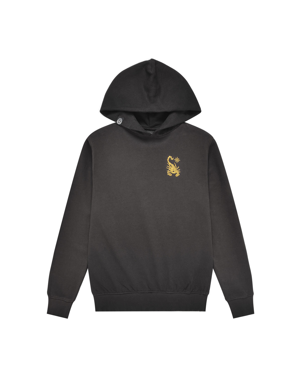 Kid | Charcoal "Scorpion Effigy" Hooded Sweatshirt In 100% Cotton