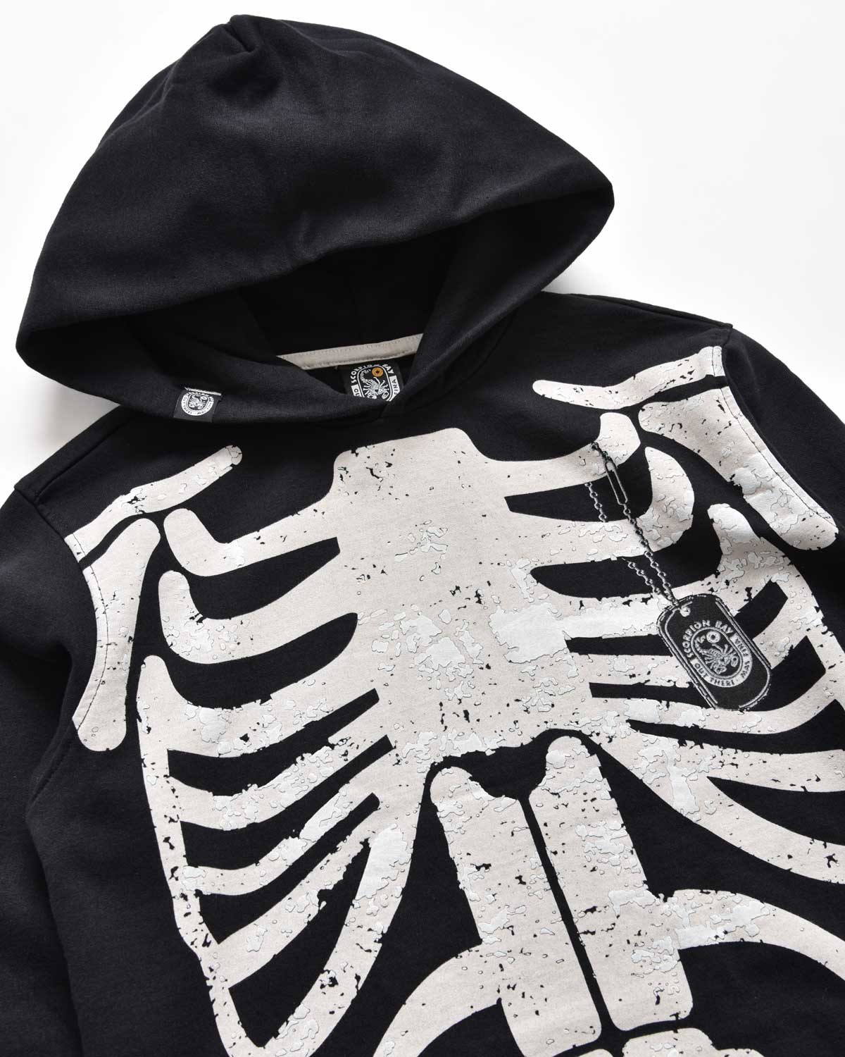 Kid | Scorpion Bay Black Skeleton Sweatshirt In 100% Cotton