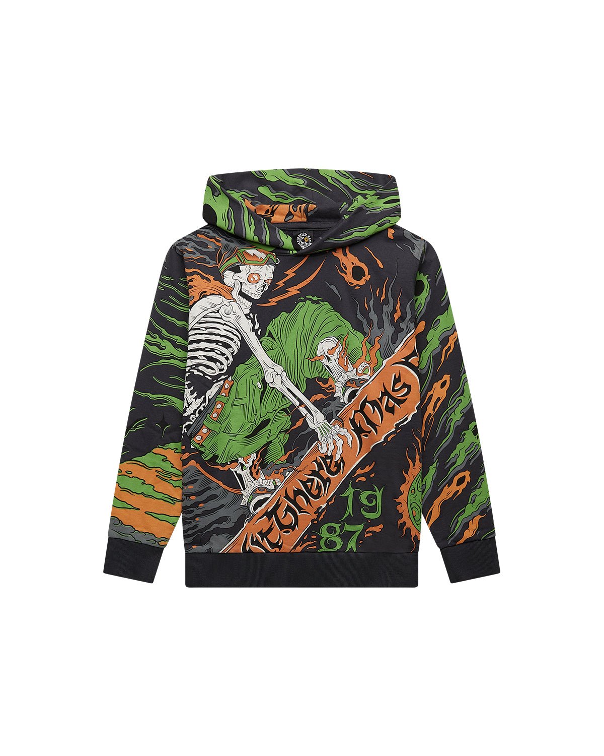 Bambino | Felpa Con Stampa All - Over "Skullboarder" - Scorpion Bay