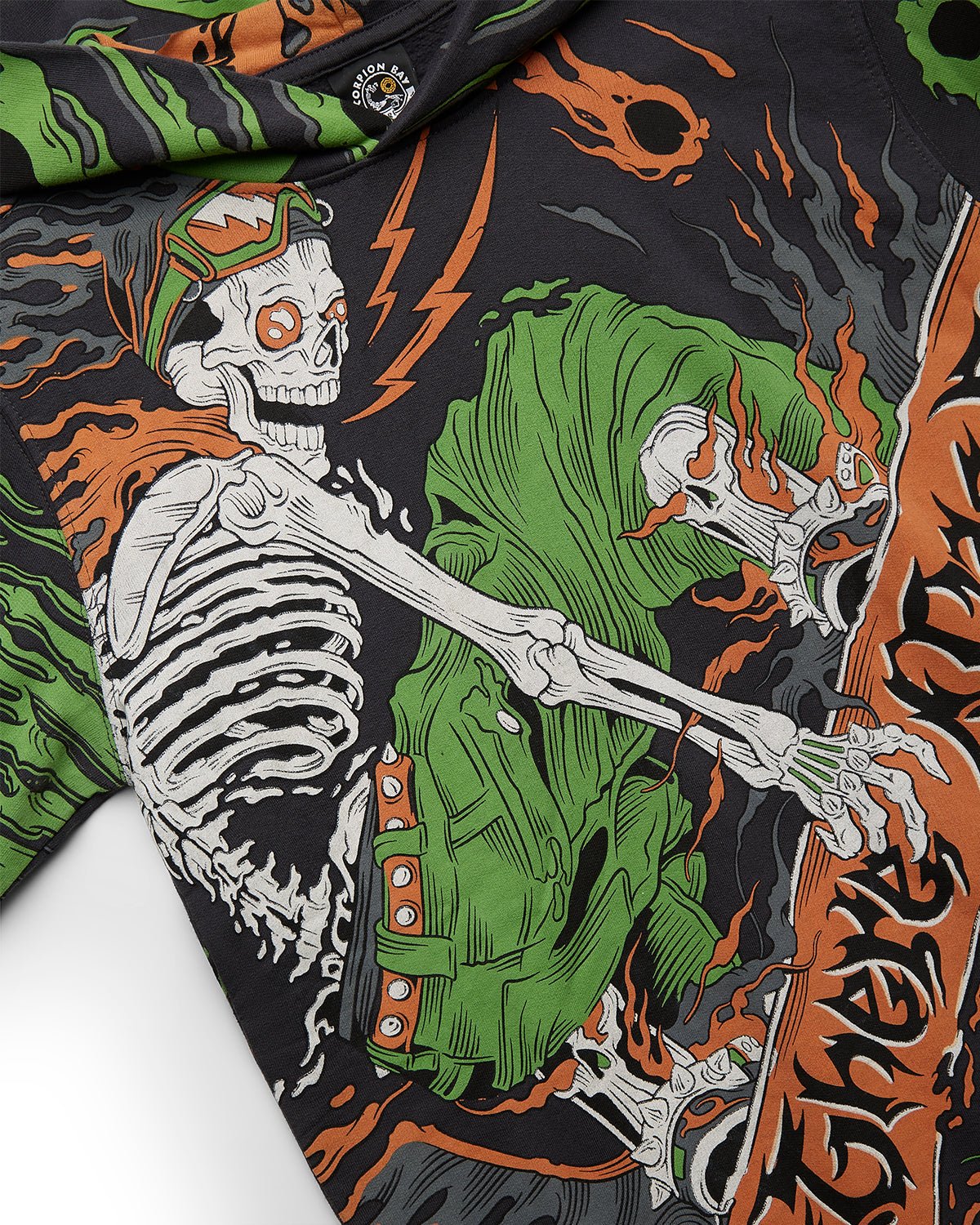 Bambino | Felpa Con Stampa All - Over "Skullboarder" - Scorpion Bay