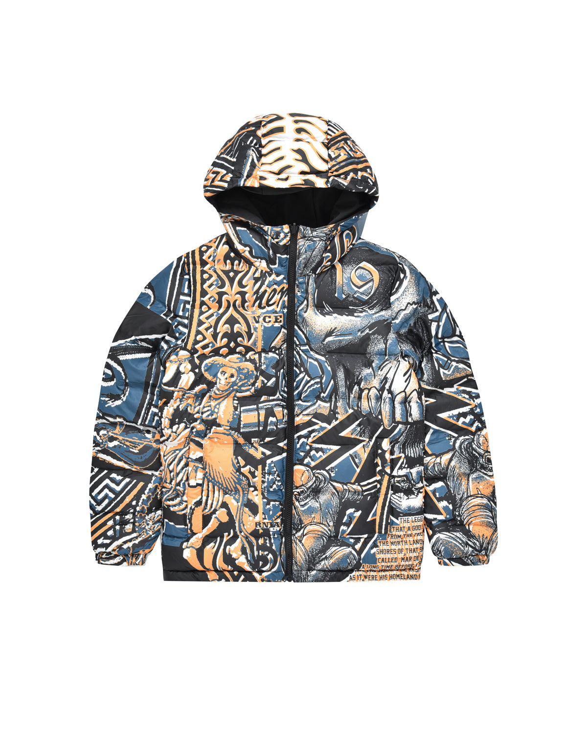 Kid | Reversible Jacket With All-Over "Freerider Poster" Print