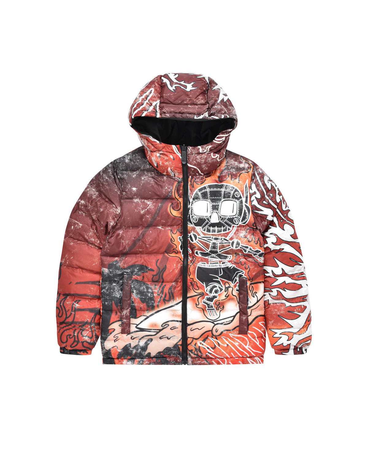 Kid | Reversible Jacket With All-Over “Bay-Bot Surfwave” Print