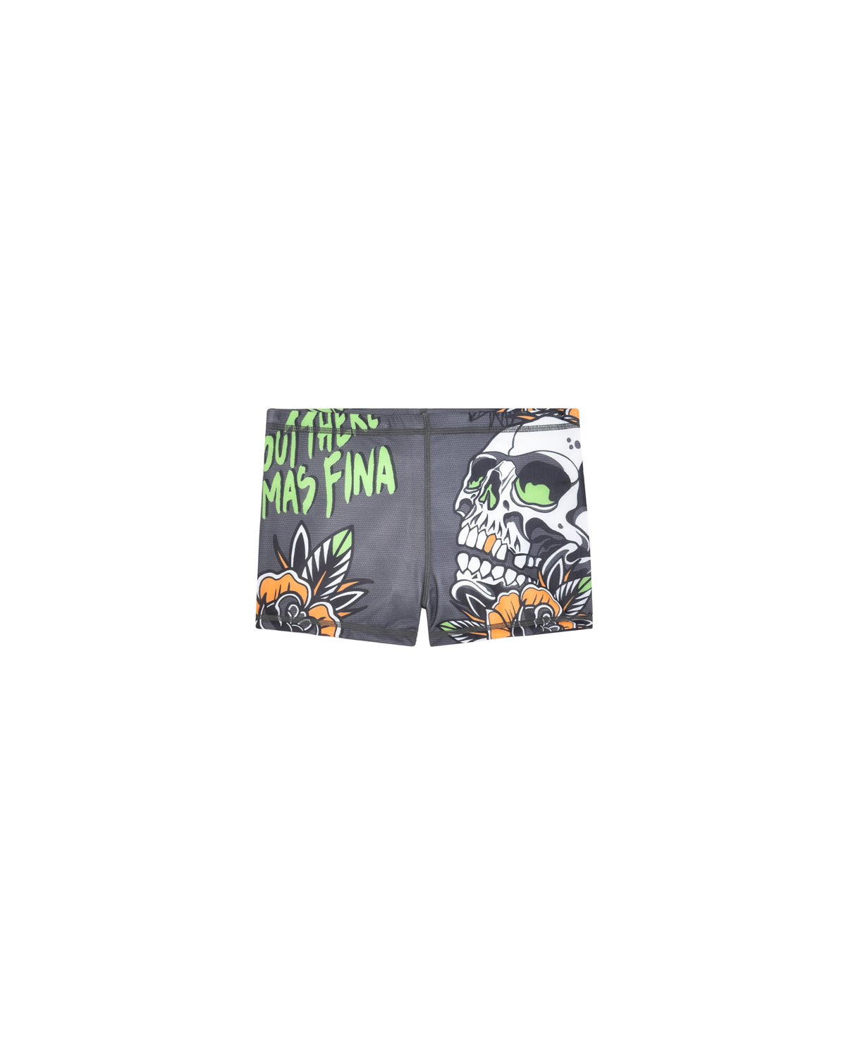 Bambino | Costume Slip Color Carbone Con Stampa "Acid Skull"