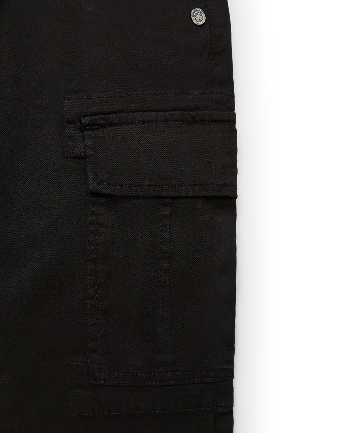 Kid | Iconic Elasticated Cargo Black Color