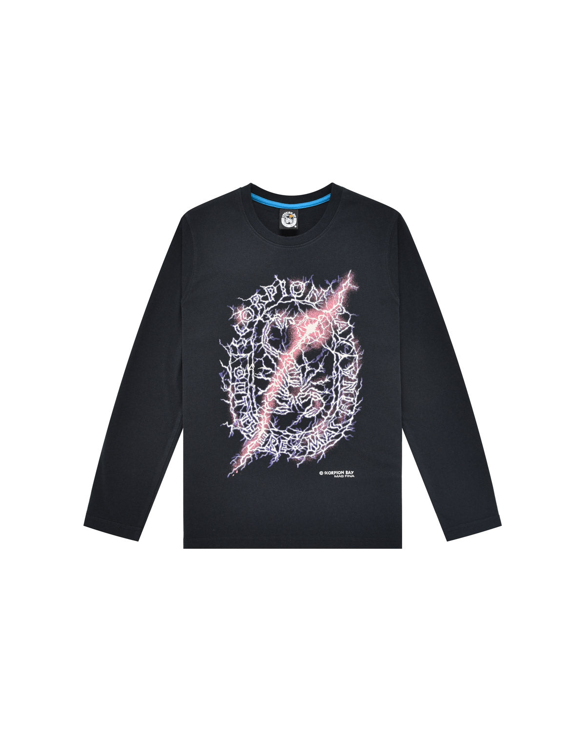 Kid | 100% Cotton Long Sleeve Black T-Shirt With "Thunder Bay" Print