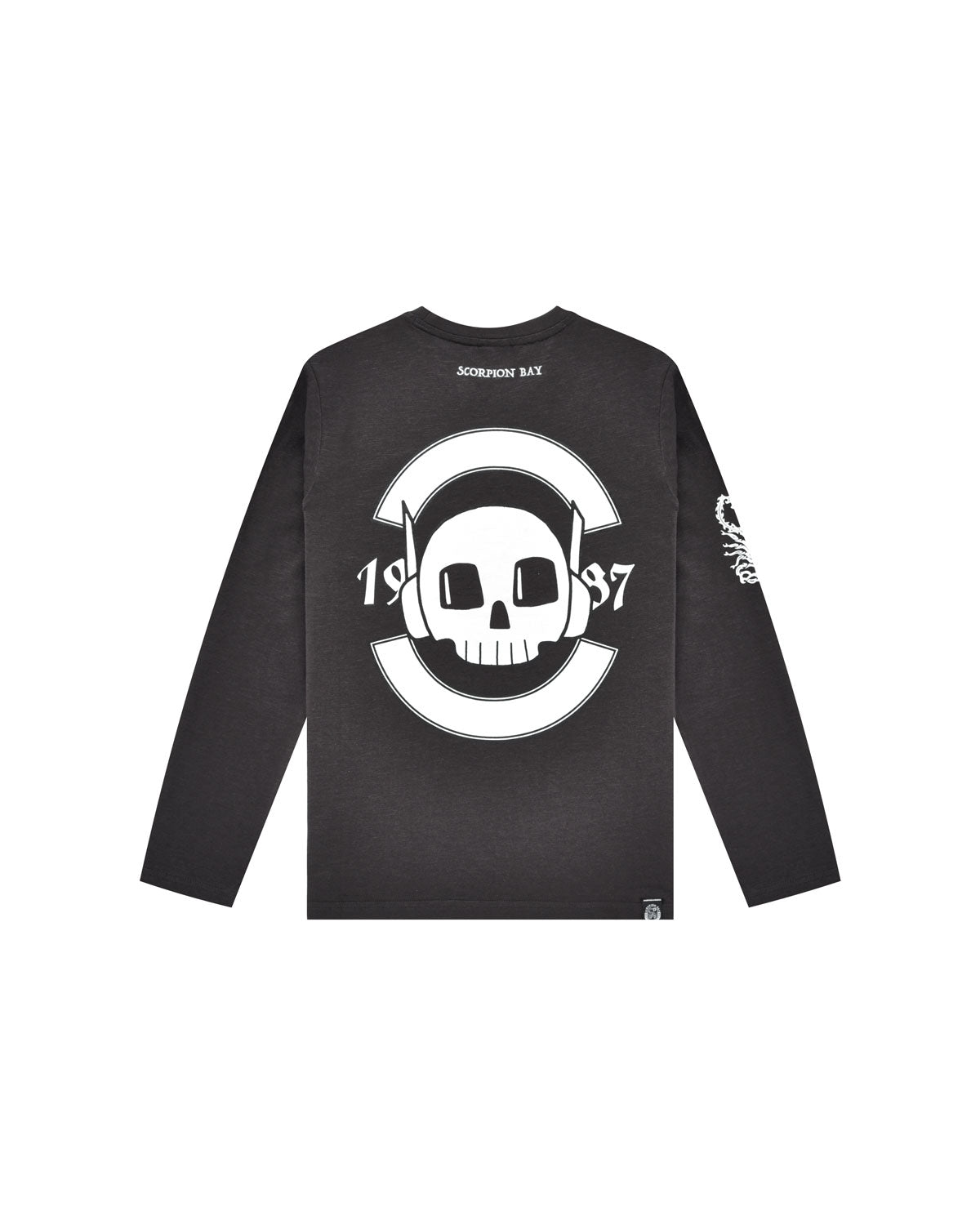 Kid | Long-sleeved T-Shirt with "Robo Skull" print in 100% cotton