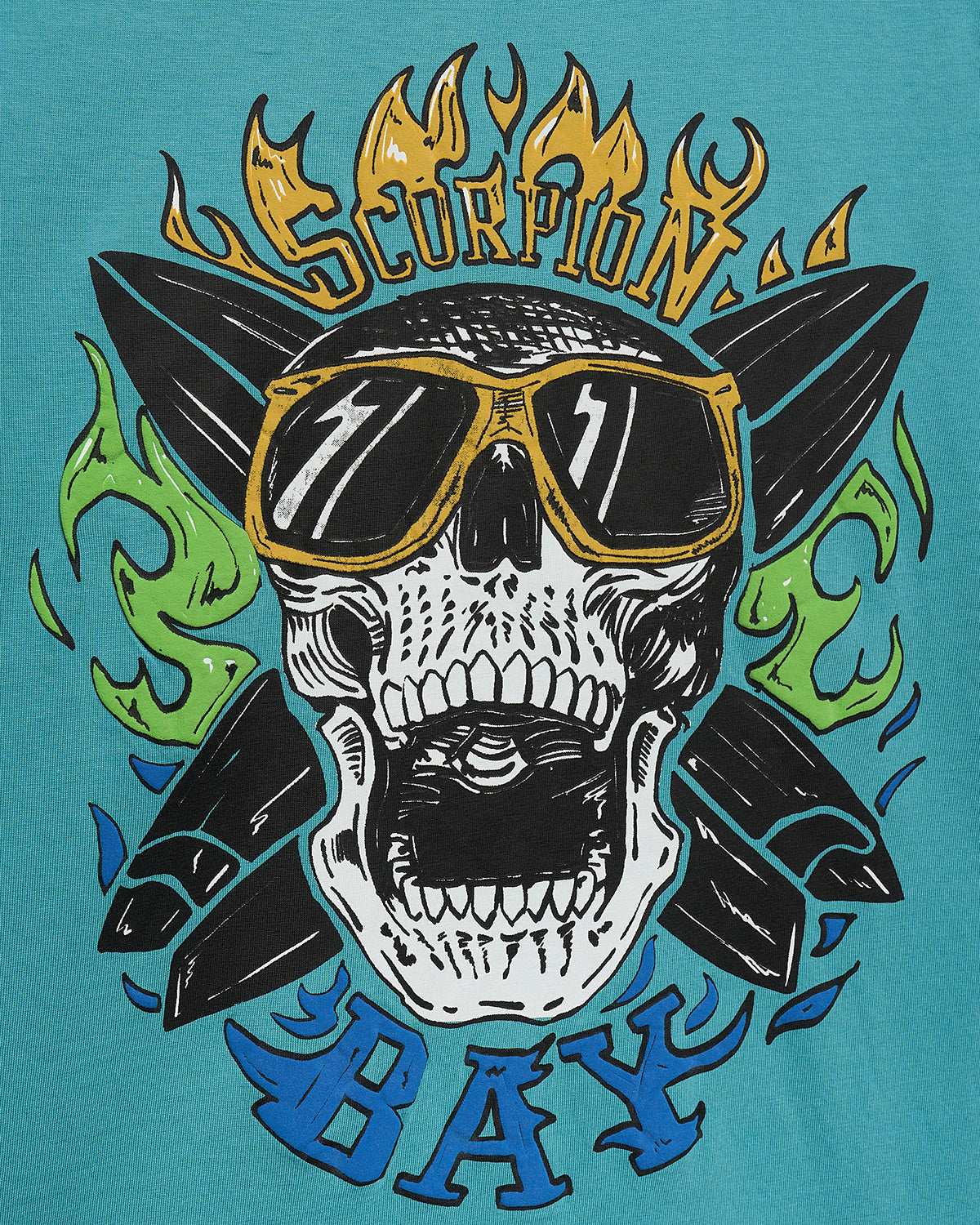 Bambino | T-Shirt "Screaming Skull" Color Avio