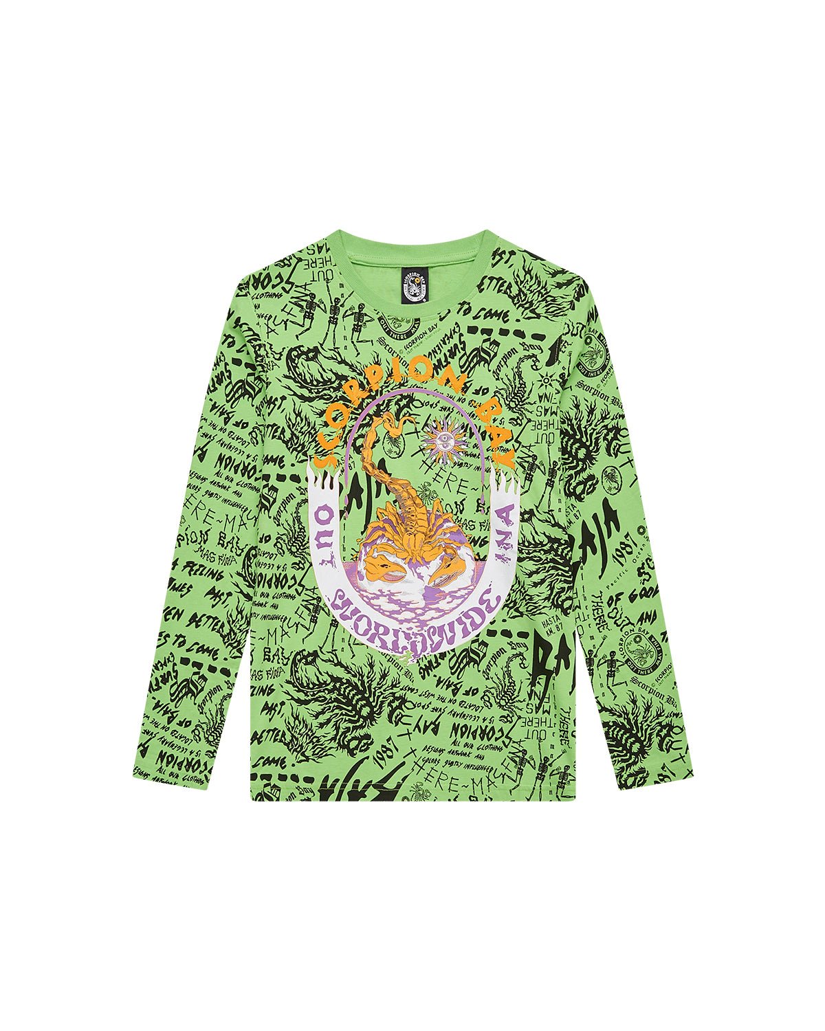 Bambino | T-Shirt A Maniche Lunghe "Worldwide" - Scorpion Bay