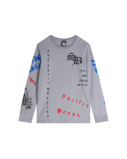 Bambino | T-Shirt A Maniche Lunghe "Surf As A Message" - Scorpion Bay