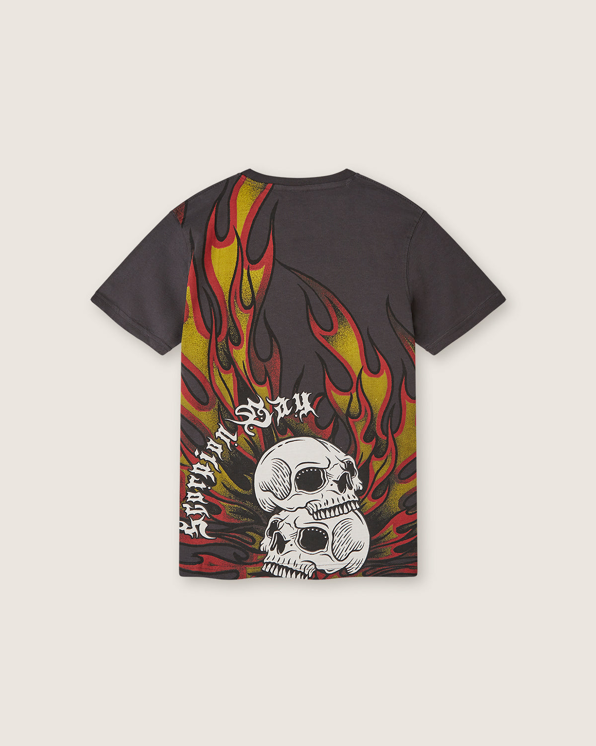 “Skulls on Fire” Printed T-Shirt for Boys