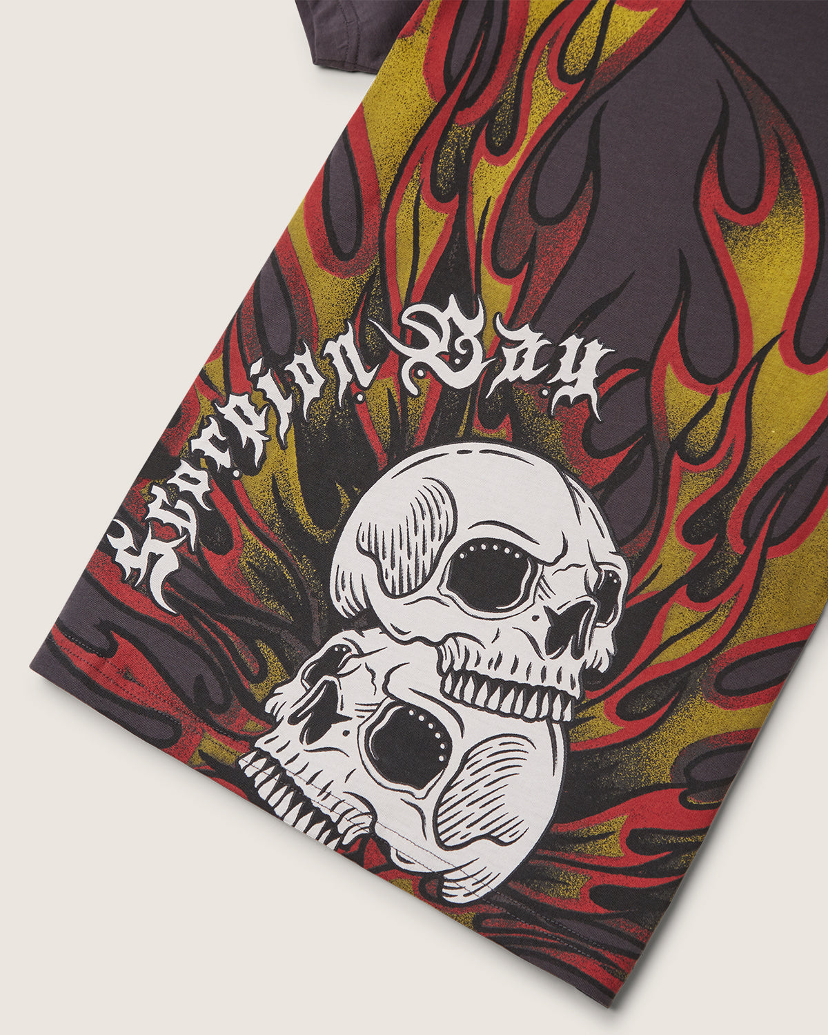 “Skulls on Fire” Printed T-Shirt for Boys
