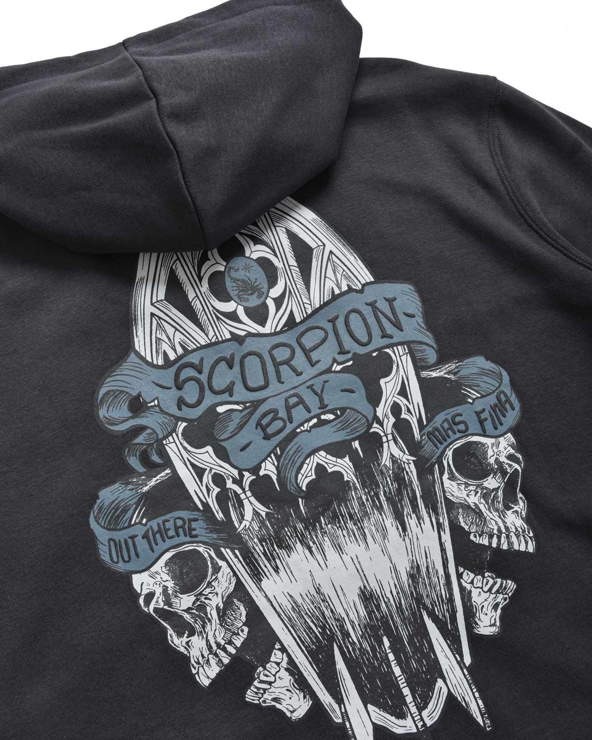 Man | Charcoal-Colored Zip-Up Hoodie With “Spectral Board” Print