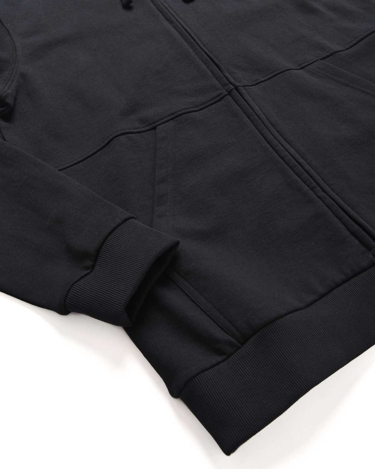 Uomo | Felpa Nera "Hell Of A Surfer" Con Cappuccio E Zip 100% Cotone