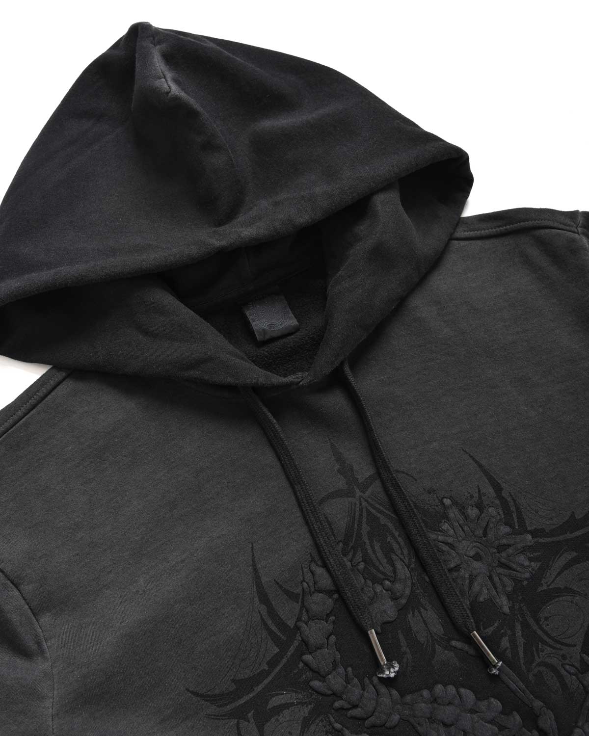 Uomo | Felpa Con Cappuccio Color Carbone "Tribal Scorpion" In 100% Cotone