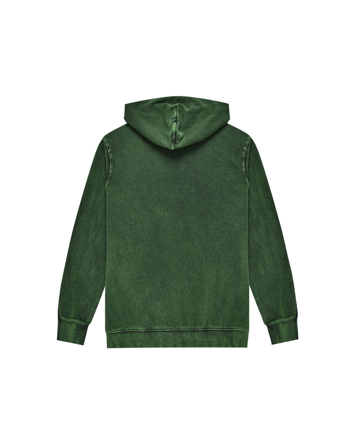 Man | Green washed effect sweatshirt with hood in 100% cotton
