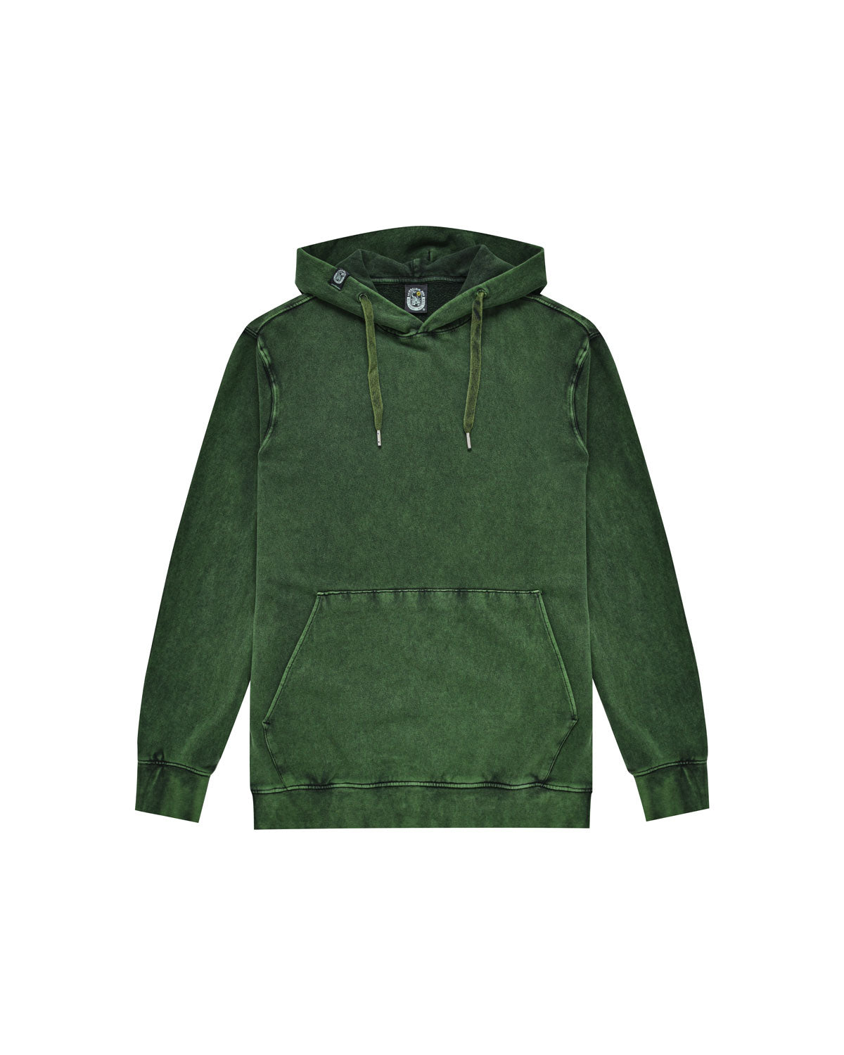 Man | Green washed effect sweatshirt with hood in 100% cotton