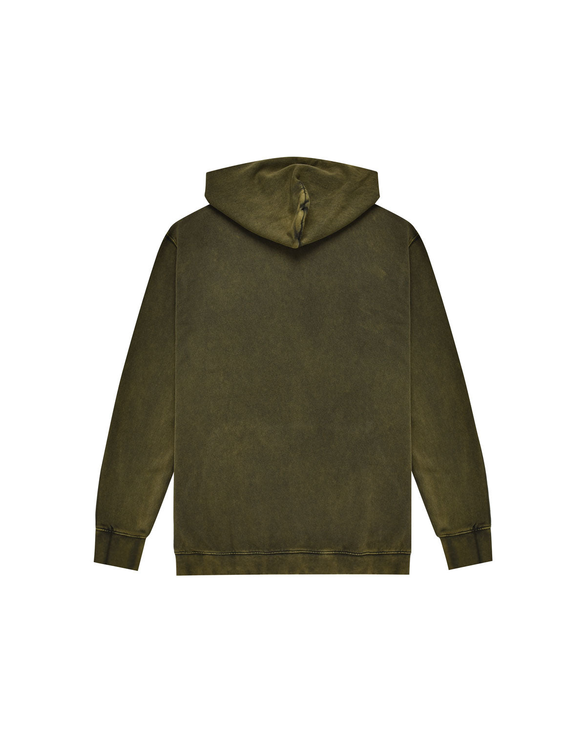 Man | Washed effect sweatshirt in yellow color with hood in 100% cotton