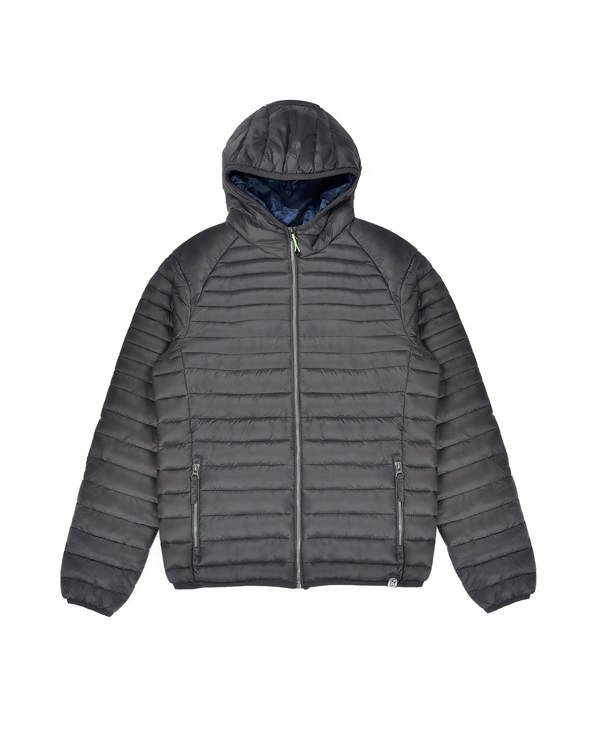 Man | Lightweight gray down jacket with hood