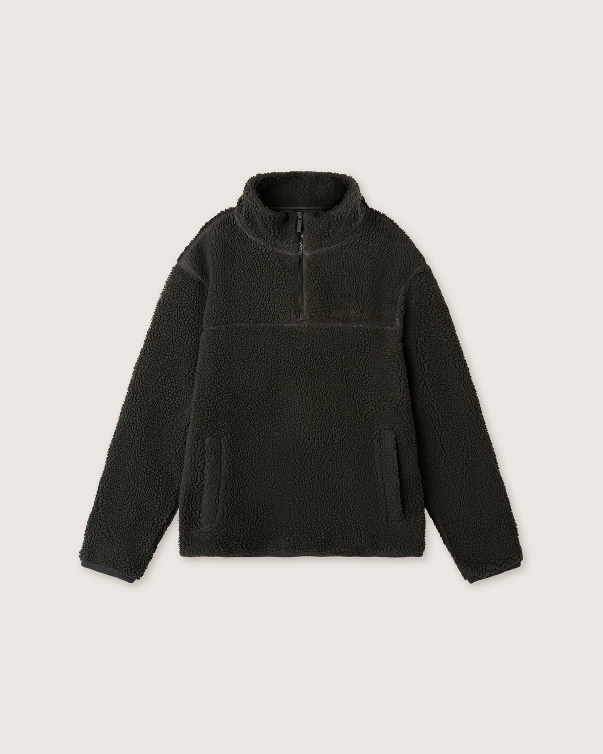 Giacca Teddy girocollo a mezza zip uomo