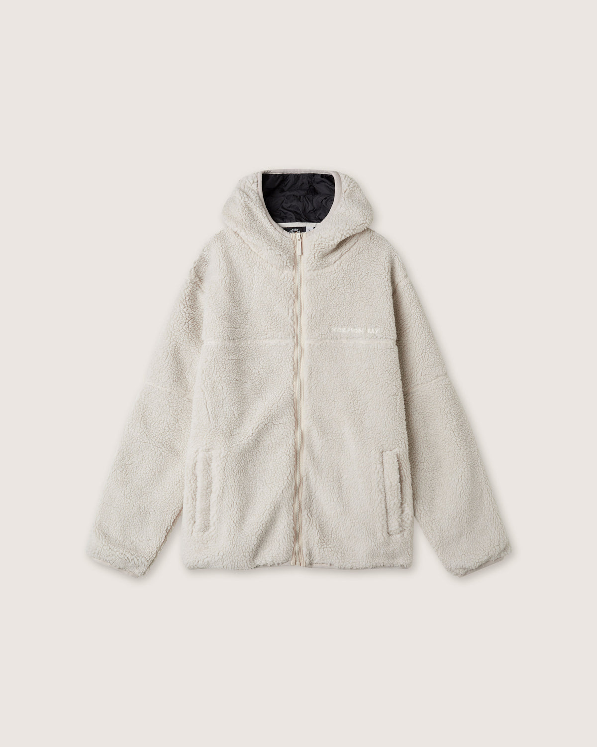 Giacca Teddy con cappuccio e zip uomo