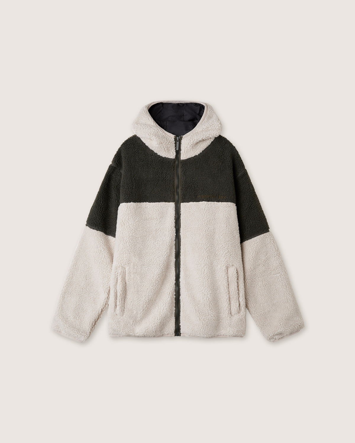 Giacca Teddy con cappuccio e zip uomo