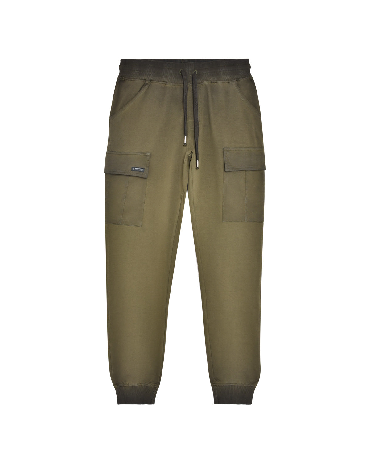 Uomo | Pantaloni Jogger Cargo In 100% Cotone Color Verde