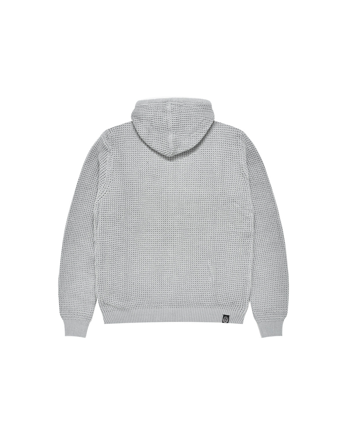 Man | Gray Knitted Pullover With Teddy Hood
