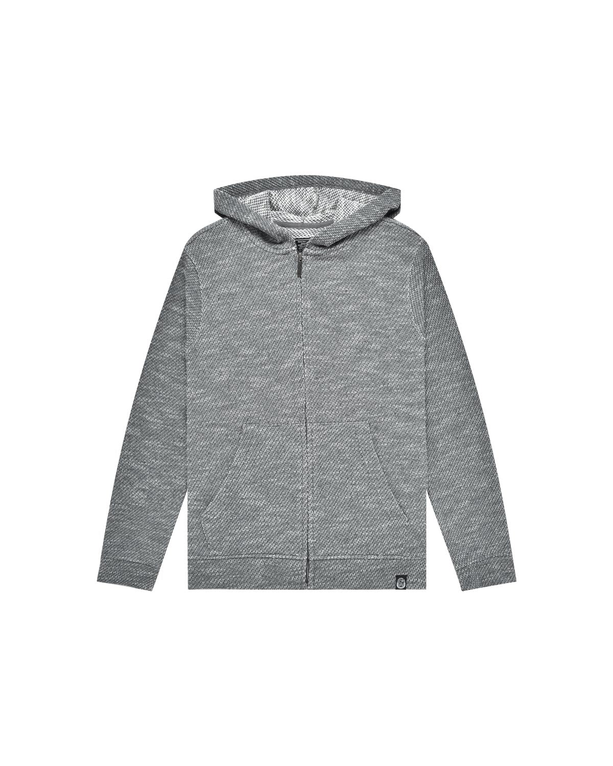 Man | Anthracite-coloured knitted pullover with hood and zip