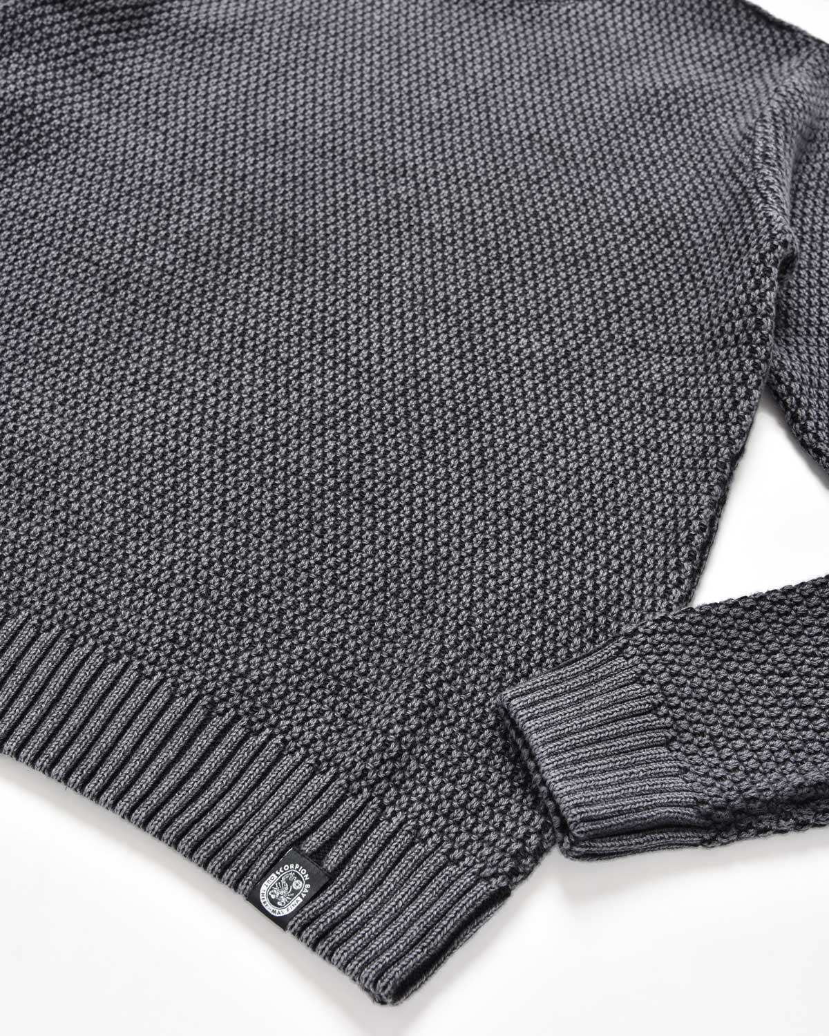 Man | Washed Crew Neck Pullover In 100% Gray Cotton