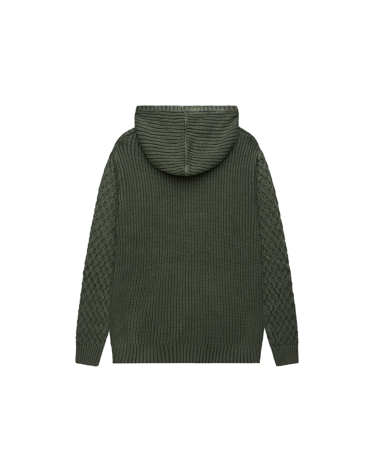 Men | Contrast Stitch Knit Pullover With Hood And Zip