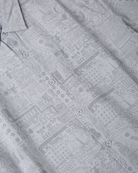 Camicia beach a maniche corte "Sketched Map" uomo - Scorpion Bay