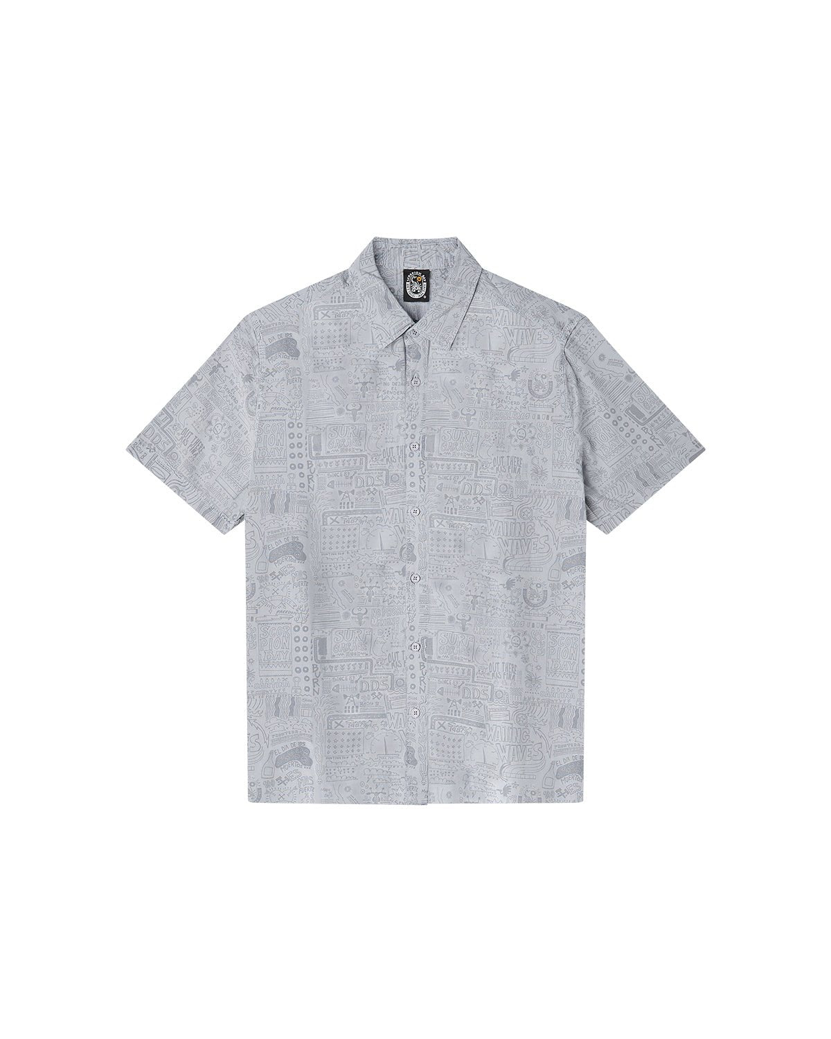 Camicia beach a maniche corte "Sketched Map" uomo - Scorpion Bay