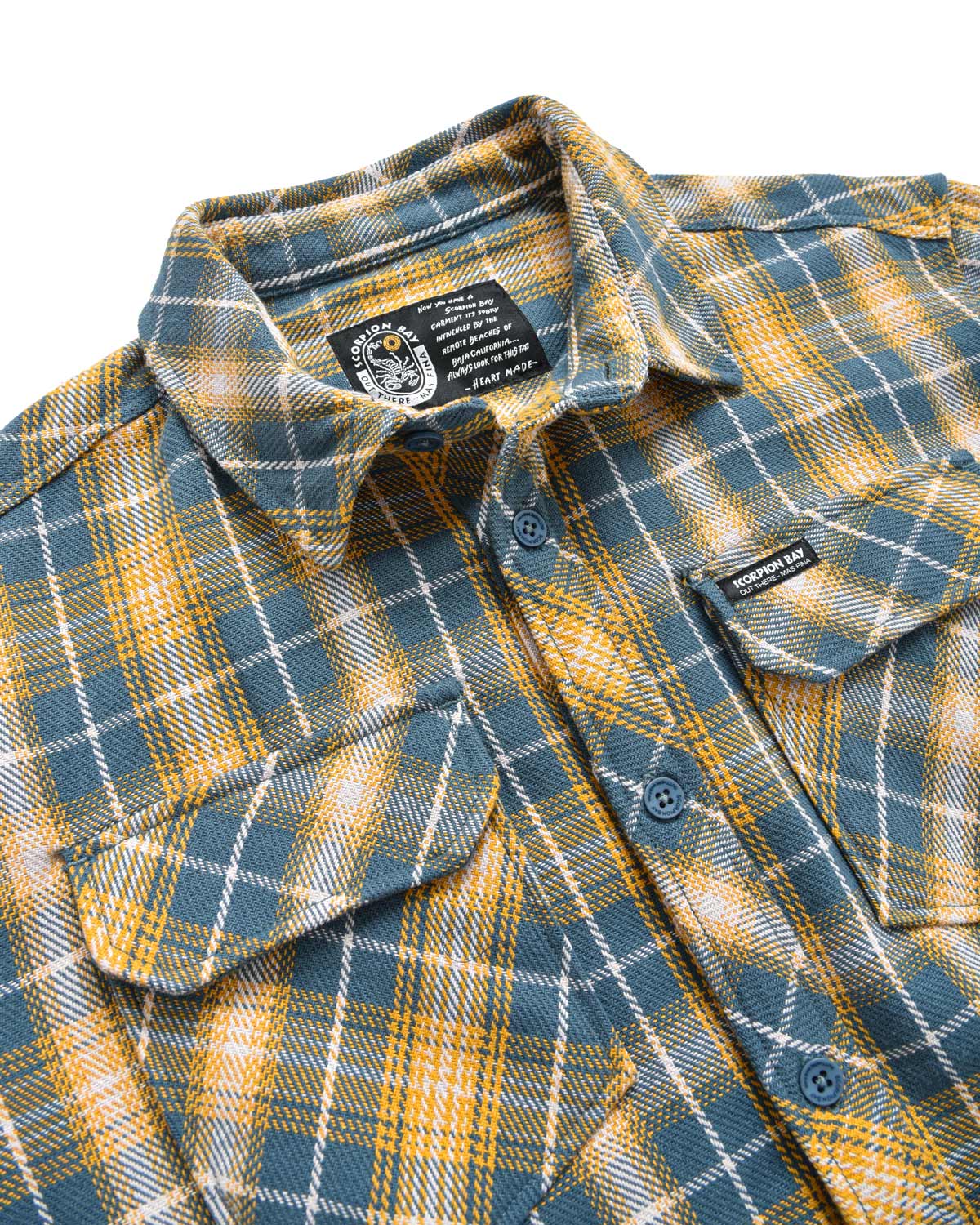 Man | Yellow/Blue Checked Flannel Overshirt